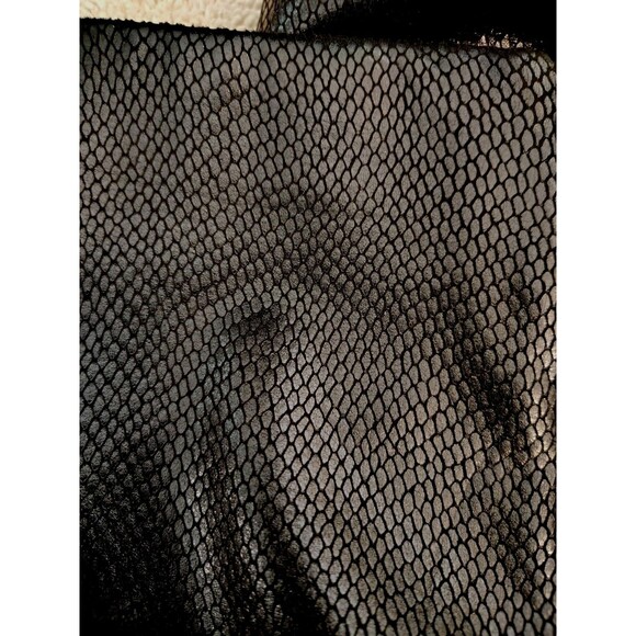 Zara Pants Size S Black Snake Skin Print Side Side Elastic Waist Skinny - Picture 6 of 8